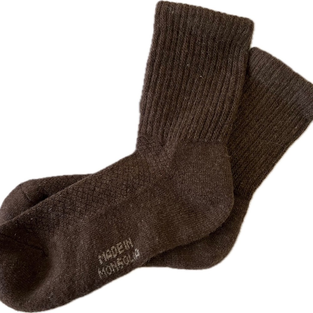 Yak wool socks made in Mongolia